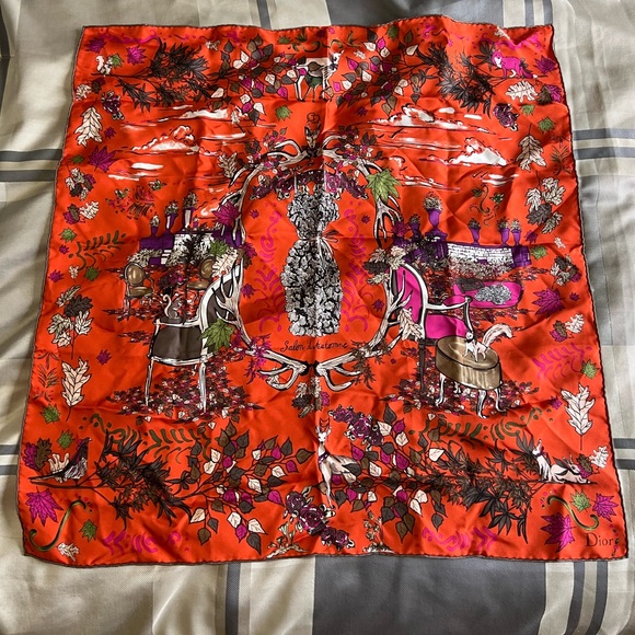 Dior 100% silk scarf, 26”, NWOT - Picture 2 of 8